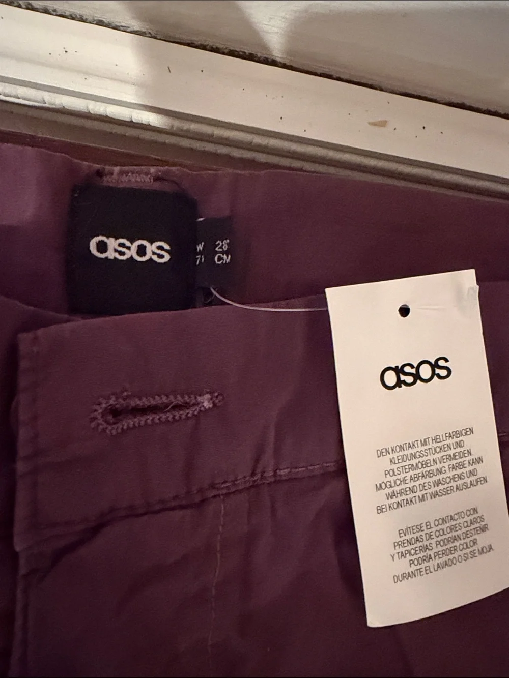 ASOS Women’s Plum Flat Front Chino Shorts